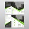 Green black triangle business trifold Leaflet Brochure Flyer rep