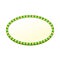 Green blank 3d oval retro light banner with lights