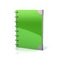 Green blank organizer notebook 3d illustration