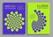 Green blue brochure cover templates with optical motion illusion design