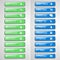 Green and blue buttons for website or app. Button - Buy now, Subscribe, Sign Up, Register, Download, Upload, Search, Next