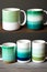 green blue or earthy tones mugs tranquility nature generated by ai