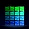 Green and blue glass blocks