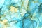 Green, blue, gold marble luxury abstract background