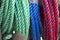 Green, Blue and Red Polypropylene Ropes