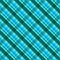 Green and blue square tartan diagonal pattern