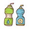 Green and blue Tumbler or Bottled water vector Illustration