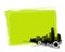 Green board with city. Vector