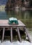 green boat on the jetty at Strobl lake