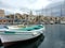 Green boat at Sanary-sur-mer, France