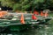 Green boats background