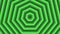 Green bold circles simple flat geometric on dark grey black background loop. Rounds decagonal radio waves endless creative
