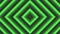 Green bold square simple flat geometric on dark grey black background loop. Quadratic radio waves endless creative animation.