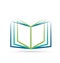 Green book education reading icon logo
