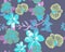 Green Botanical Painting. Yellow Orchid Textile. Blue Hibiscus Foliage. Flower Jungle. Watercolor Plant. Seamless Plant. Pattern B
