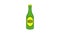 Green bottle of beer icon animation