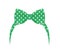 Green bow headband