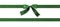 Green bow ribbon band satin emerald stripe fabric isolated on white background with clipping path for Christmas holiday gift box