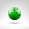 Green bowling ball vector illustration