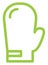 Green boxing glove, icon