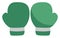 Green boxing gloves, icon