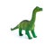 Green brachiosaurus toy on white background