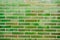 Green bricks wall