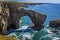 The Green Bridge of Wales coastal feature on the Pembrokeshire coastal path, Wales