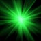 Green bright flash of light in the dark. Motion blur. Staburst. Abstract illustration with glowing blurred lights. Background wit
