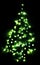 Green Bright Glowing Christmas Tree