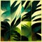 Green bright jungle leaves abstract background illustration