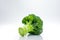 Green broccoli Brassica oleracea. Vegetables natural source of