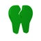 Green Broken tooth icon isolated on transparent background. Dental problem icon. Dental care symbol.