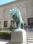 Green Bronze Lion Statue downtown Chicago art institute