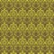 Green brown floral damask seamless pattern