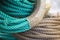 Green and Brown Polypropylene Rope