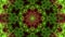 Green Brown smoke kalaidoscope mandala pattern 3d illustration vj loop