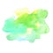 Green brush painted watercolor background. Art abstract brush paint texture design vector illustration.
