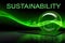 Green Bubble. Green Sustainable Investments. Green IT computing concept. Digital sustainability concept