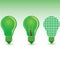 Green bulb color art vector illustration