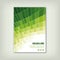Green business cover brochure design with lines
