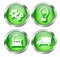 Green Business Icon Buttons