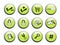 Green business icon buttons