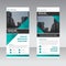 Green Business Roll Up Banner flat design template