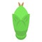 Green butterfly cocoon icon isometric vector. Insect stage leaf