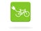 Green Button with e-bike icon - Bike Rental or Charging Station