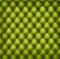 Green button-tufted leather background.