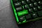 Green button with word Blacklist on computer keyboard, closeup