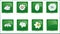 Green buttons icon flowers