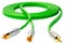 Green cable on white